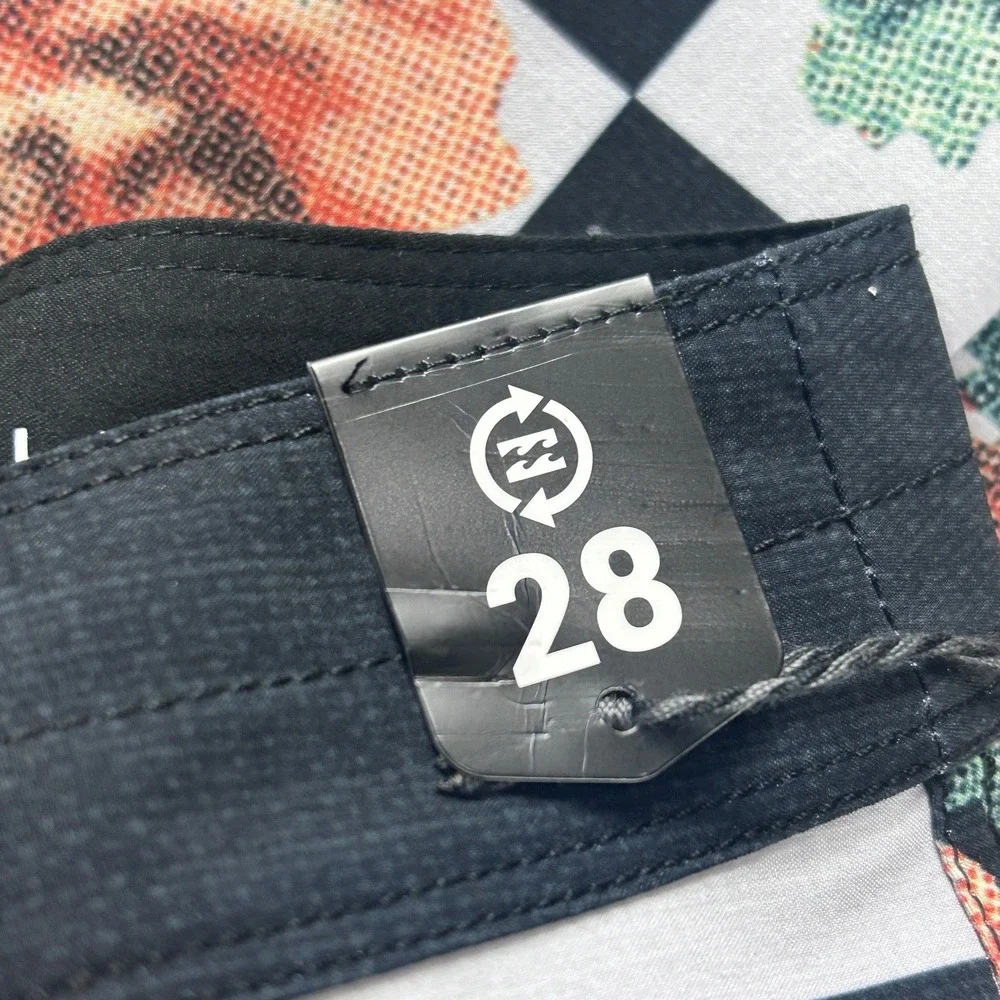 Billabong‎ Sundays Pro Upcycler Board Shorts Mens 28 Floral Checkerboard NWT
